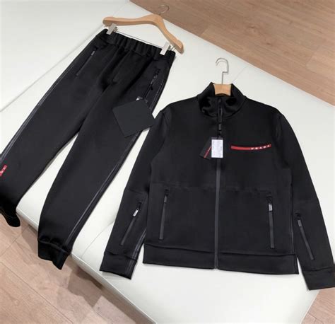 prada mens tracksuit|prada tracksuit price.